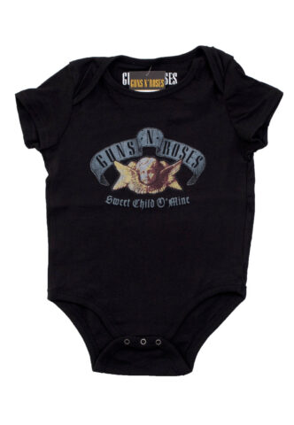 Guns N‘ Roses – Sweet Child O‘ Mine Babygrow – Bodysuit – Schwarz – 24 Months – 100% Baumwolle