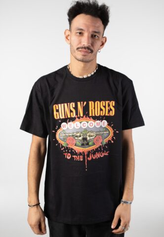Guns N‘ Roses – Welcome to the Jungle – T-Shirt – Schwarz – L – 100% Baumwolle