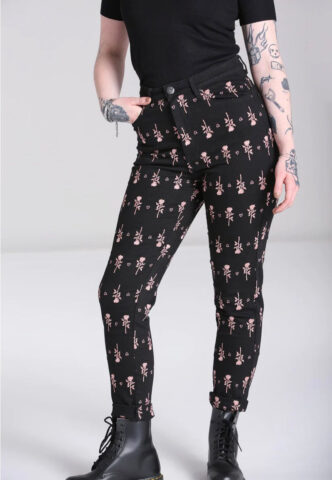 Hellbunny – The Lover Black – Jeans – Schwarz – S – 99% Baumwolle, 1% Elastan