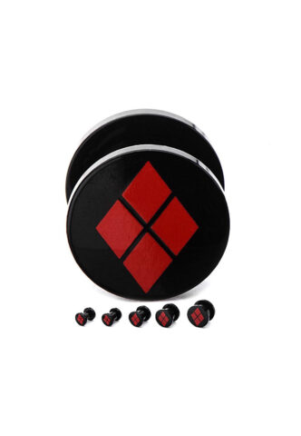 Harley Quinn – Screw Fit Logo – Earplug – Schwarz – 5 mm – Harz