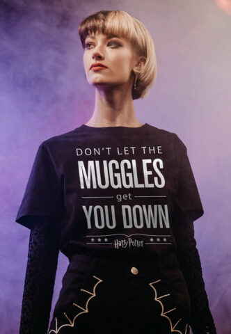 Harry Potter – Muggles – Girly – Schwarz – M – 100% Baumwolle