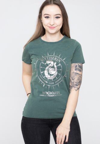 Harry Potter – Slytherin Green Acid Wash – Girly – Grün – M – 100% Baumwolle