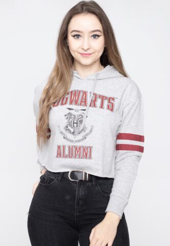 Harry Potter – Hogwarts Alumni Cropped Grey – Hoodie – Grau – XL – 65% Baumwolle, 35% Polyester,Schweiß