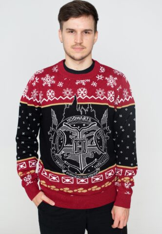 Harry Potter – Hogwarts Xmas Knit – Pullover – Rot – XXL – 55% Polyacryl, 45% Baumwolle