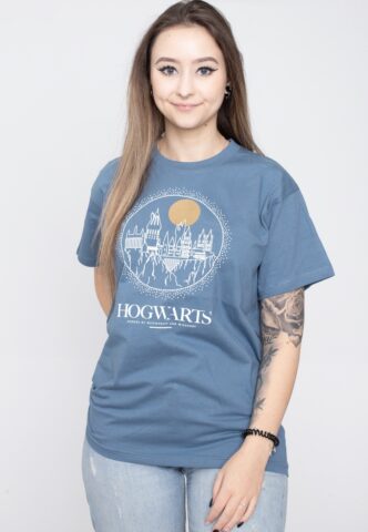 Harry Potter – Hogwarts – T-Shirt – Blau – M – 100% Baumwolle