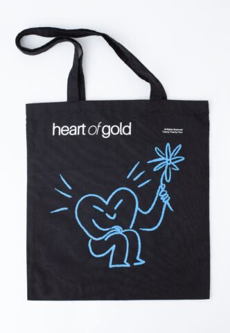 Heart Of Gold – Nuture Heart – Stoffbeutel – Schwarz – Onesize – 100% Baumwolle,Baumwolle