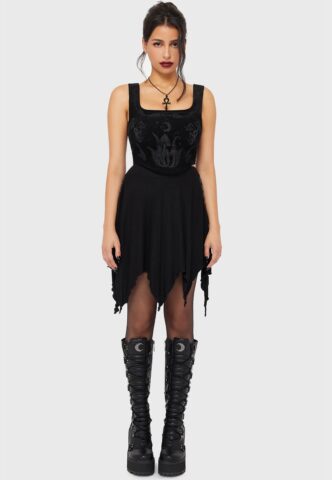 Killstar – Heathens Hollow – Rock – Schwarz – XXL – 95 % Viskose, 5 % Elastan