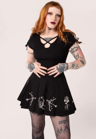 Hellbunny – Astrology – Rock – Schwarz – XL – 65% Polyester, 35% Viskose
