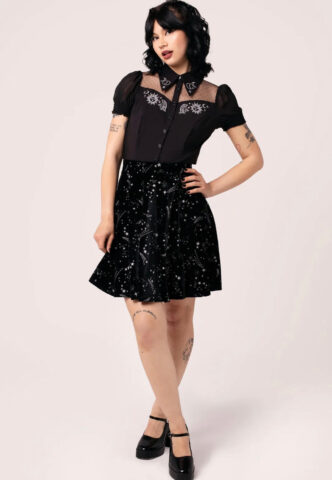 Hellbunny – Cosmic Dust – Rock – Schwarz – XS – 95% Polyester, 5% Elastan