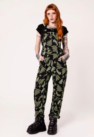 Hellbunny – Gaia Black – Hose – Grün – L – 97% Baumwolle, 3% Elastan