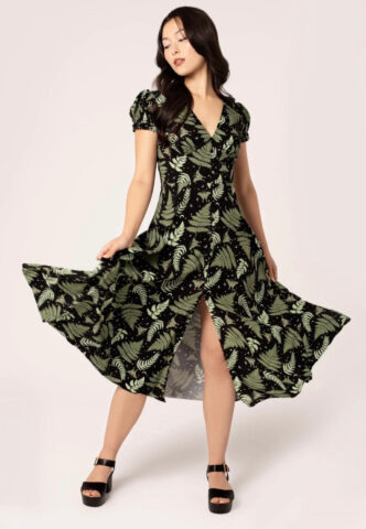 Hellbunny – Gaia – Kleid – Grün – XS – 100% Viskose