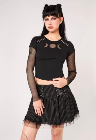 Hellbunny – Nox Black – Oberteil – Schwarz – M – 95% Baumwolle, 5% Elastan
