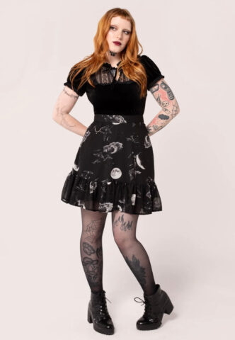 Hellbunny – Over The Moon – Rock – Schwarz – M – 100% Polyester