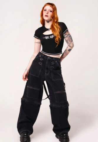 Hellbunny – Sid X Black – Jeans – Schwarz – M – 100% Baumwolle