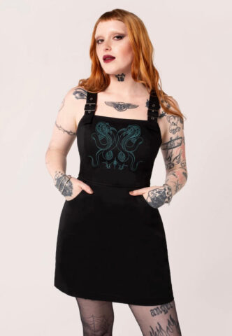 Hellbunny – Venom Mini – Kleid – Schwarz – L – 97% Baumwolle, 3% Elastan