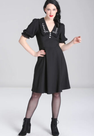 Hellbunny – Vintage Black – Kleid – Schwarz – M – 95% Polyester, 5% Elastan