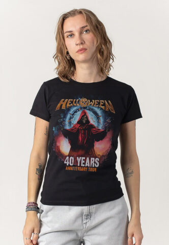 Helloween – Keeper 40 Years – Girly – Schwarz – L – 100% Baumwolle