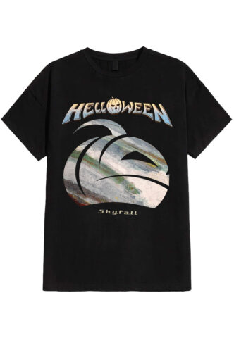 Helloween – Skyfall Pumpkin – T-Shirt – Schwarz – M – 100% Baumwolle