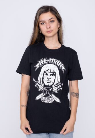 Masters Of The Universe – He Man Greyscale X-Swords – T-Shirt – Schwarz – XXL – 100% Baumwolle