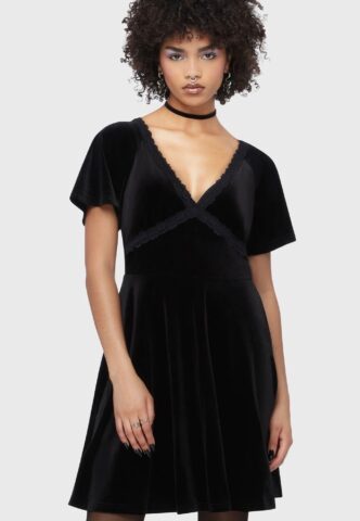 Killstar – Hour Of Echelia Mini Black – Kleid – Schwarz – S – 92% Polyester, 8% Elasthan