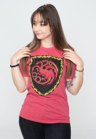 House Of The Dragon – Targaryen Crest Red – T-Shirt – Rot – M – 97% Baumwolle, 3% Polyester