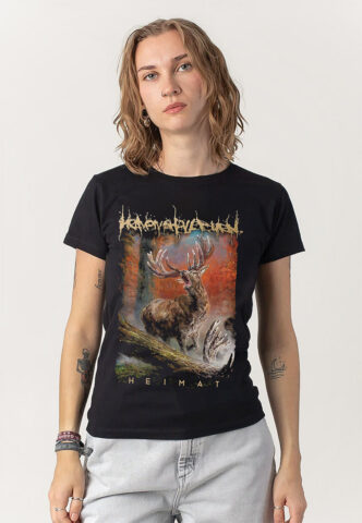 Heaven Shall Burn – Heimat Over Europe Tour 2026 Hirsch – Girly – Schwarz – XXL – 100% Baumwolle