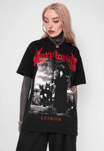 Mary Wyatt – Legion Oversized Black/Red – T-Shirt – Schwarz – L – 100% Baumwolle