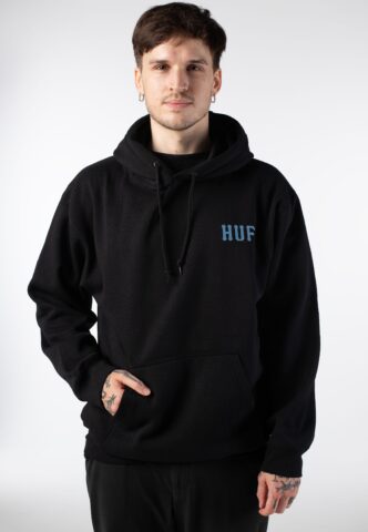 HUF – Huf Classic H Black – Hoodie – Schwarz – M – 52% Baumwolle, 48% Polyester