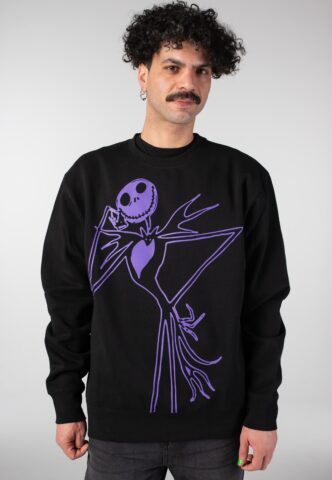 HUF – Jack Skellington Crew – Sweater – Schwarz – S – 80% Baumwolle, 20% Polyester