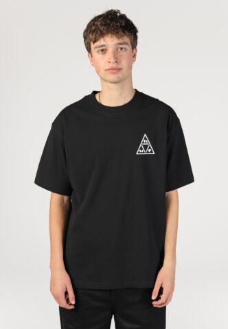 HUF – Triple Triangle Black/White – T-Shirt – Schwarz – XXL – 100% Baumwolle