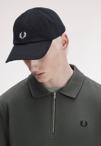 Fred Perry – Pique Classic Black/Snow White – Cap – Schwarz – Onesize – 100% Baumwolle