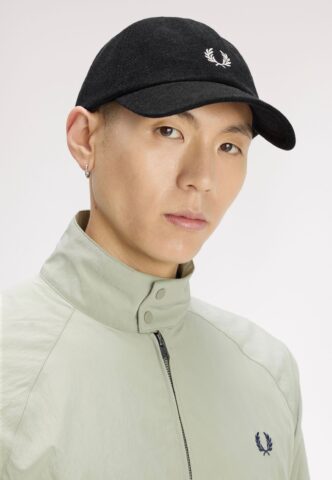 Fred Perry – Pique Classic Charcoal Marl/Ecru – Cap – Grau – Onesize – 100% Baumwolle