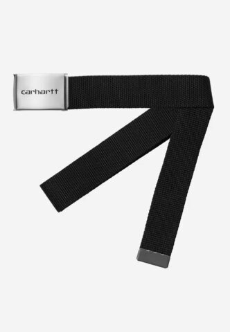 Carhartt WIP – Clip Chrome Black – Gürtel – Schwarz – Onesize – 100% Polyester