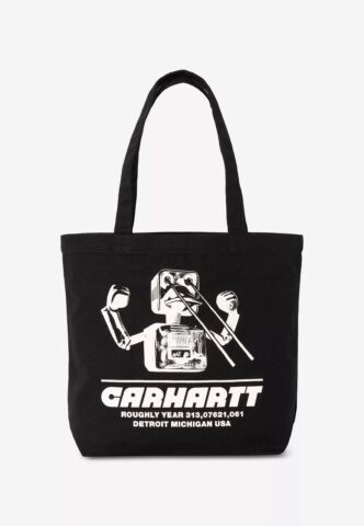 Carhartt WIP – Canvas Graphic Wiptopia Print/Black – Tasche – Schwarz – Onesize – 100% Baumwolle