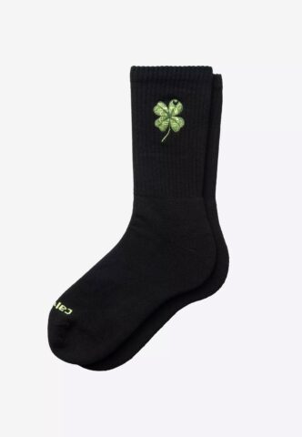 Carhartt WIP – Clover Black – Socken – Schwarz – Onesize – 83% Baumwolle, 15% Polyamid, 2% Elastan