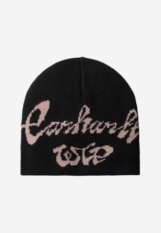 Carhartt WIP – Chedda WIP Black – Beanie – Schwarz – Onesize – 46% Polyester, 41% Baumwolle, 11% Polyamide, 2% Elastane