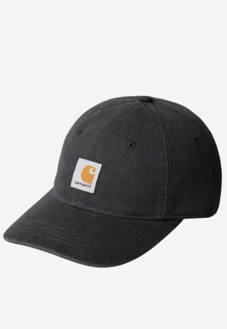 Carhartt WIP – Canvas Stone Washed Black – Cap – Schwarz – Onesize – 100% Baumwolle