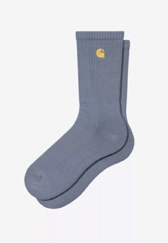 Carhartt WIP – Chase Shady Blue/Gold – Socken – Blau – Onesize – 84% Baumwolle, 14% Polyester, 2% Elastan