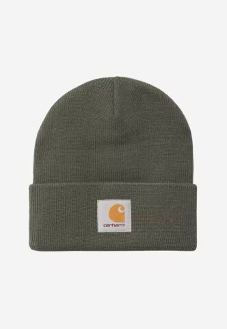 Carhartt WIP – Short Watch Shungite – Beanie – Grün – Onesize – 100% Polyacryl