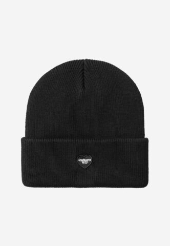 Carhartt WIP – Small Heart Black – Beanie – Schwarz – Onesize – 100% Bio-Baumwolle