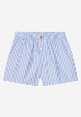 Carhartt WIP – Cotton Boxer Keene Stripe/Curacao – Boxershorts – Blau – S – 100% Baumwolle