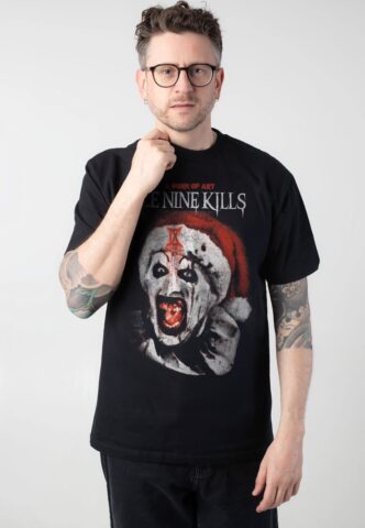 Ice Nine Kills – IX Art Santa – T-Shirt – Schwarz – L – 100% Baumwolle