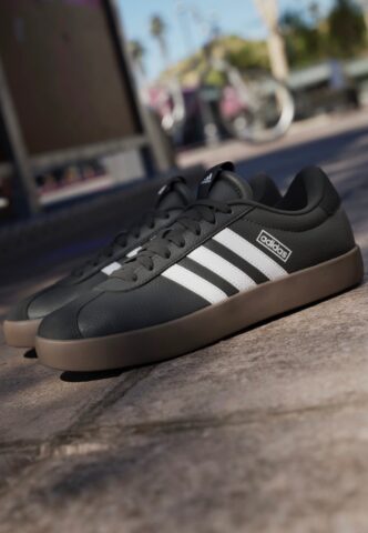 Adidas – Vl Court 3.0 Cblack/Ftwwht/Gum5 – Girl Schuhe – Schwarz – EU 40 – Textile, Leather/Textile/Gummi