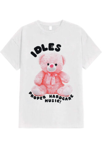 IDLES – Proper Hardcore White – T-Shirt – Weiß – M – 100% Baumwolle
