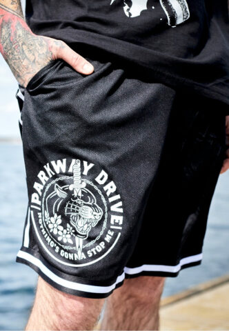 Parkway Drive – Stop Me Striped – Shorts – Schwarz – M – 100% Polyester