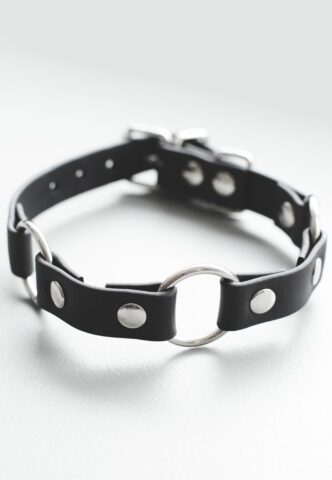 Easure – Triple O Ring Black – Choker – Schwarz – Onesize – Kunstleder