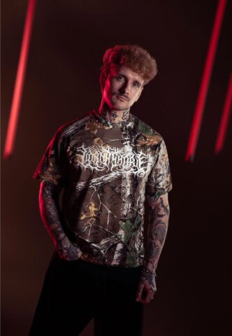 Lorna Shore – Logo Real Camo – T-Shirt – Grün – M – 65% Baumwolle, 35% Polyester