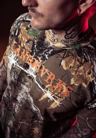 Landmvrks – Barbed Wire Real Camo – T-Shirt – Grün – 3XL – 65% Baumwolle, 35% Polyester