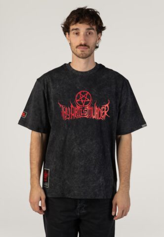 Thy Art Is Murder – Logo Acid Wash Premium – T-Shirt – Schwarz – M – 100% Bio-Baumwolle