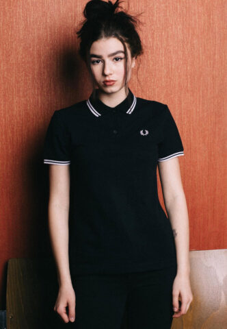 Fred Perry – Twin Tipped Black – Polo – Schwarz – S – 60% Baumwolle, 40% Polyester